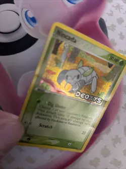 Pokemon Nincada Deoxys Stamp Card 67/107 Reverse Holo LP+ - Image 2