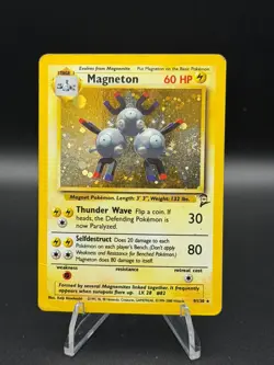 Magneton 9/130 Holo Rare Base Set 2 Pokemon Holo Damaged - Image 1