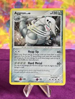 Aggron 1/123 Rare Holo Pokemon Card 2007 - Image 1