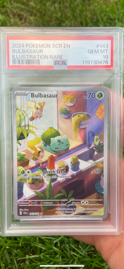 Pokemon Stellar crown Bulbasaur 143/142 illustration rare PSA 10 - Image 1