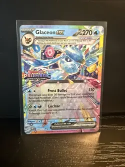 Glaceon EX PRE 26/131 Stamped Prismatic Evolutions Pokemon TCG - Image 1