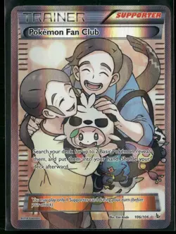 2014 Pokemon XY Flashfire Pokemon Fan Club 106/106 Full Art Ultra Rare NM - Image 1