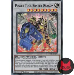 Yugioh Power Tool Braver Dragon POTE-EN097 Super Rare 1st Edition NM - Image 1
