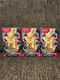 3x Pokemon TCG: Mega Evolution Ascended Heroes Booster Bundle - SEALED✅🚚 - Image 1
