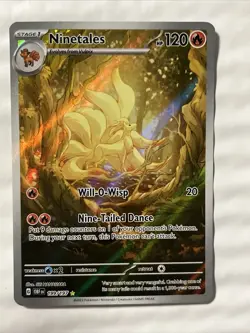 Ninetails 199/197 Obsidian Flames Holo Full Art IR Illustration Rare NM Pokemon - Image 1
