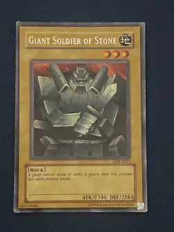 YUGIOH GIANT SOLDIER OF STONE LOB-E054 RARE NM/LP - Image 1