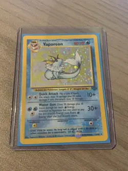 Pokemon Card TCG Vaporeon Rare Holo 12/64 Jungle WOTC 1999 - Image 1