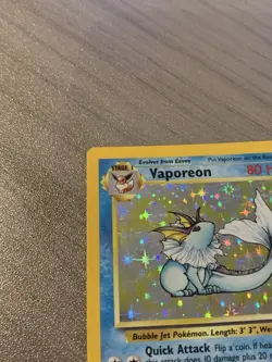 Pokemon Card TCG Vaporeon Rare Holo 12/64 Jungle WOTC 1999 - Image 2