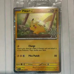 Pokemon Pikachu 025/165 Stamped Holo Basic Common Card Miscellaneous Set English - Image 1