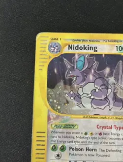 Pokemon Card-Nidoking-Holo-Aquapolis-150/147-Crystal-ENG-Very Played - Image 3