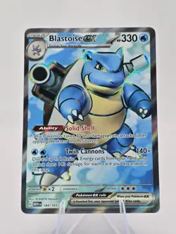 Blastoise ex 184/165 Sv: Scarlet & Violet 151 Holo Ultra Rare Pokemon Card - NM - Image 1
