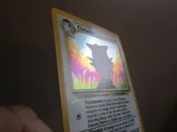 CLEFABLE POKEMON CARD HOLO 1/64 JUNGLE PRINTING ERROR NO JUNGLE SYMBOL LP EX+ - Image 4