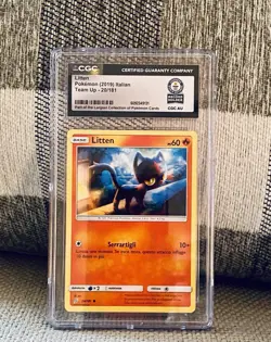 Pokemon Card Italian Litten #20 Team Up CGC GUINNESS WORLD RECORD WORLDWIDE SHIP - Image 1