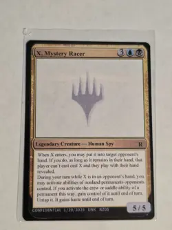 X, Mystery Racer - Playtest Card from MagicCon Chicago 2025 Unknown Event - Image 1