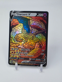 Custom HOLO STAINED GLASS Charizard Card Holo Charizard READ DESCRIPTION BELOW - Image 1