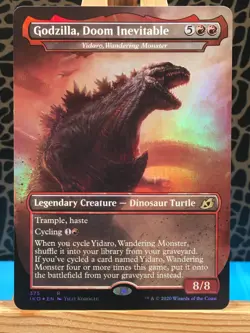 MTG - Godzilla, Doom Inevitable. Ikoria. Red Mythic - Borderless Foil. - Image 1