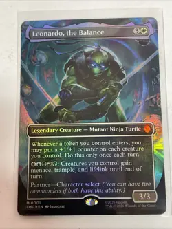 Leonardo, the Balance (0001) (Borderless) Commander: TMNT Foil Mythic - Image 1