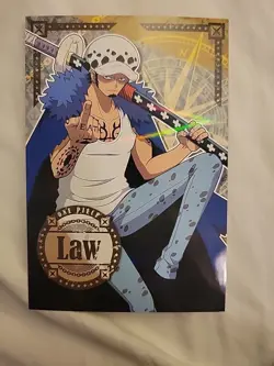 Trafalgar Law Holo Japanese One Piece Anime Ensky Egghead Bromide Large Card - Image 2
