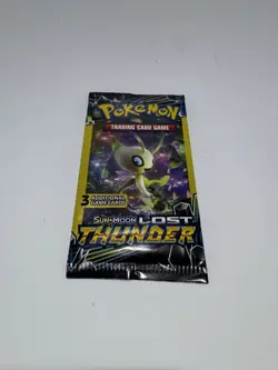 Pokemon Sun & Moon Lost Thunder (4) 3-Card Booster Packs Art Set 2018 Sealed - Image 2