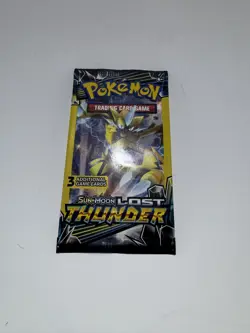 Pokemon Sun & Moon Lost Thunder (4) 3-Card Booster Packs Art Set 2018 Sealed - Image 5