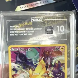 2023 Pokemon Pikachu SWSH Crown Zenith Secret Card 160/159 TAG 10 Gem Mint - Image 2