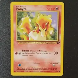 Unlimited Ponyta 64/82 Team Rocket Set - Vintage Pokemon Card - LP-NM - Image 1