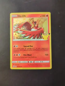 Ho-Oh 001/025-Pokemon Celebrations 25th Anniversary-Holo Rare Card - Image 1