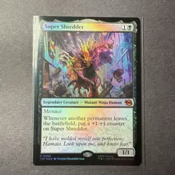Mtg Super Shredder Foil TMNT Card 0083 - Image 1