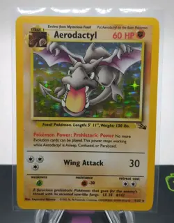 Pokemon TCG Aerodactyl Fossil Holo Rare Card 1/62 Unlimited - Image 1