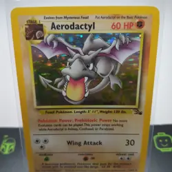 Pokemon TCG Aerodactyl Fossil Holo Rare Card 1/62 Unlimited - Image 2