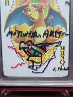 Charizard Pokemon Center Nagoya Playing Card Charizard Sketch Auto - Image 3