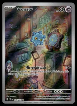 Pokemon Cards Bronzor 170/162 Temporal Forces Illustration Rare NM *2 - Image 1