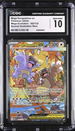 Mega Kangaskhan EX 182/132 Special Illustration Rare Pokemon CGC 10 Gem Mint - Image 1