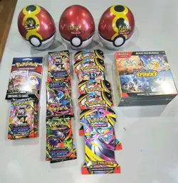 Pokemon Sealed lot Mega Evolution Surging Sparks Phantasmal Flames Pokeball - Image 1