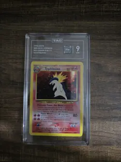 Pokemon TCG Typhlosion Neo Genesis Holo Card 17/111 Unlimited Rare Mint 9 Tag - Image 1