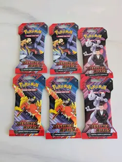 NEW SEALED Sleeved Pokemon TCG Scarlet & Violet Destined Rivals Booster Packs - Image 1
