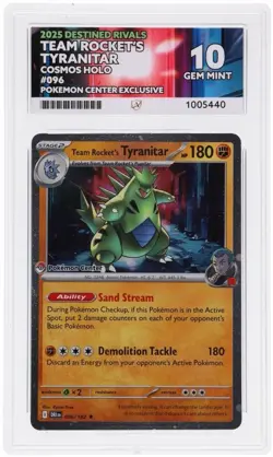 Team Rocket’s Tyranitar 096/182 - Pokemon Center Exclusive Stamped - ACE 10 - Image 1