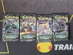 Pokemon TCG Sun & Moon Celestial Storm Booster Packs Lot of 4 English - Image 1