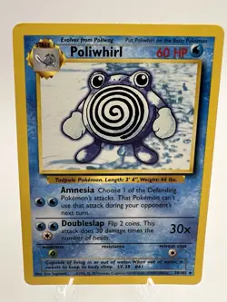 Poliwhirl 38/102 Uncommon Base Set Unlimited Pokemon LP - Image 1