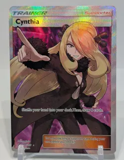 Cynthia 148/156 2018 Pokemon Ultra Prism Ultra Rare Full Art MP - Image 1