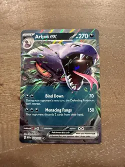 Pokemon Scarlet & Violet 151 English Arbok ex 024/165 Holo NM - Image 1