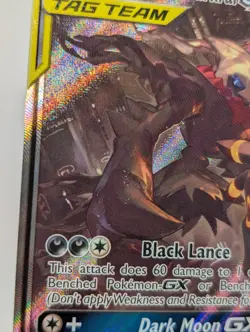 Pokemon TCG Umbreon & Darkrai GX Black Star Promo Tag Team Full Art Holo SM241 - Image 3