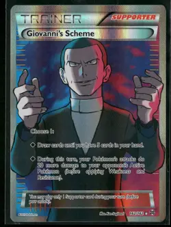 2015 Pokemon XY BREAKthrough Giovanni's Scheme 162/162 Full Art Secret Rare - Image 1