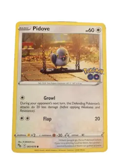 Pokemon Go Pidove Common Card 061/078 NM - Image 2