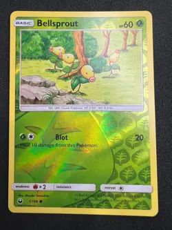 Bellsprout 1/168 Common Celestial Storm Pokemon Reverse Holo 2018 - Image 1