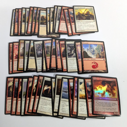 MAGIC THE GATHERING MTG Red White 47 Card Lot Mixed Spells Lands Foil Dragon - Image 1