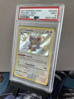 2021 Pokemon Sword & Shield Shining Fates SV094 Cinccino Holo PSA 9 - Image 1