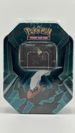 Pokemon TCG: Mighty Mysterious Tin Darkrai New Factory Sealed 2021 3x Boosters - Image 1