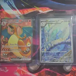 Pokemon EX Holo Card Lot - Charizard EX, Dragonair, Mew EX x2 (metal) - Image 1