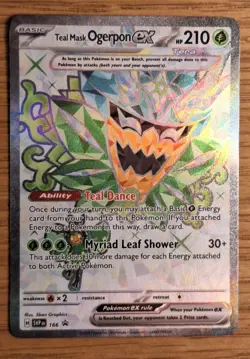 Teal Mask Ogerpon EX SVP 166 Black Star Promo Holo Near Mint - Pokemon TCG - Image 1